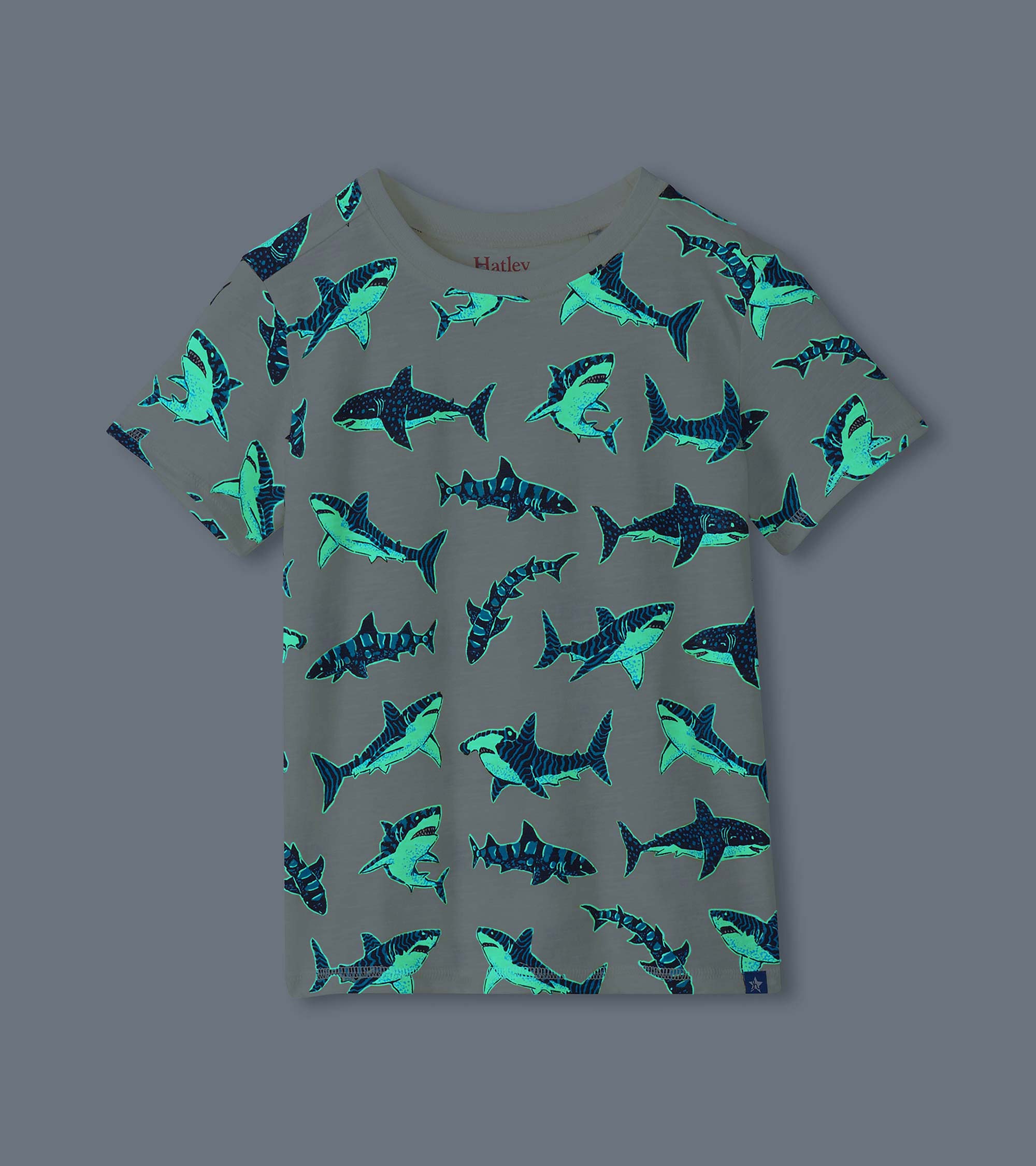 Boys Glow in the Dark Sharks Graphic Tee | Hatley US Boys