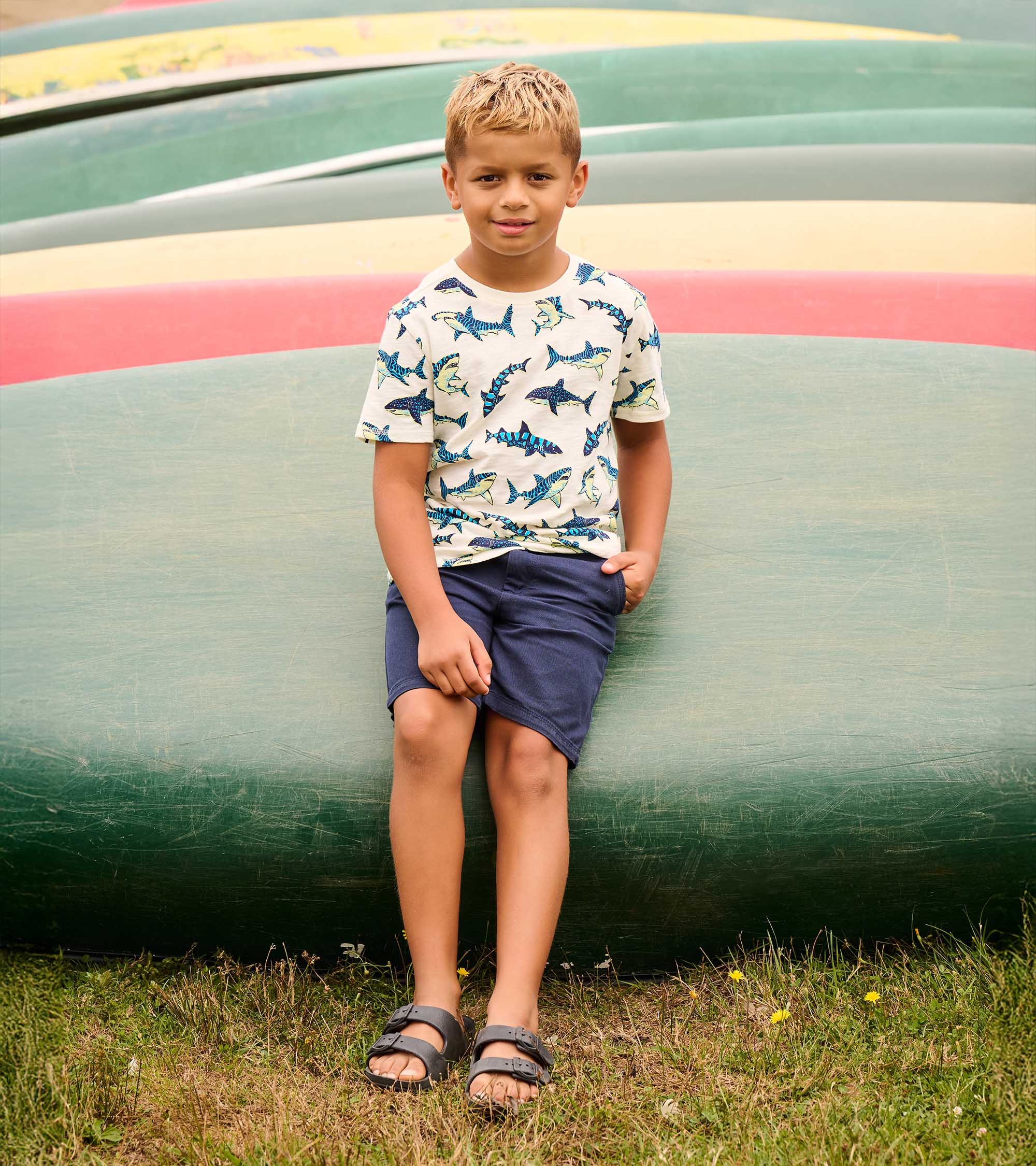Boys Glow in the Dark Sharks Graphic Tee | Hatley US Boys