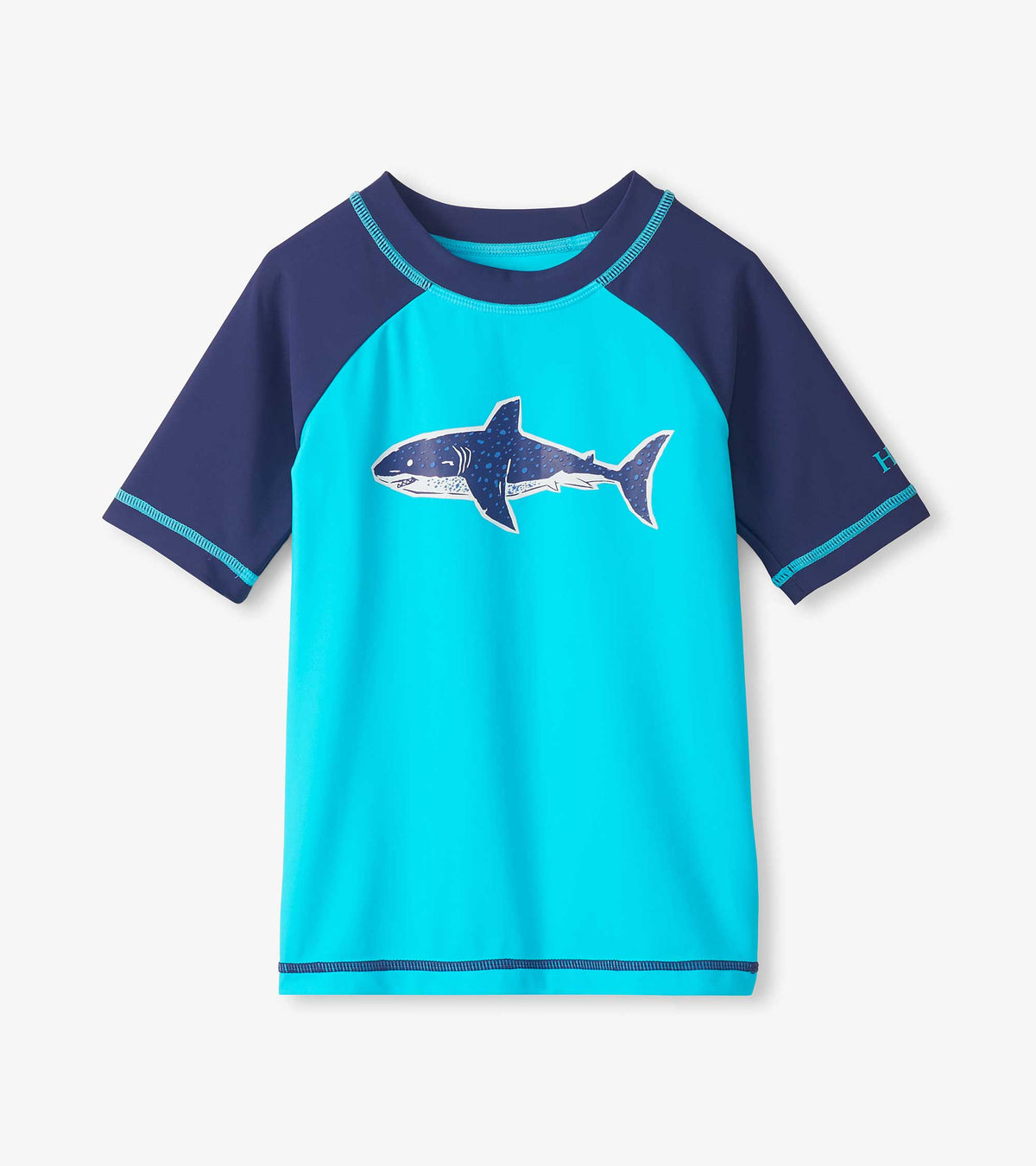 Boys Shark Blue Short Sleeve Rashguard | Hatley Onsale Boys