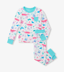 Girls Painted Sealife Bamboo Pajama Set | Hatley Girls