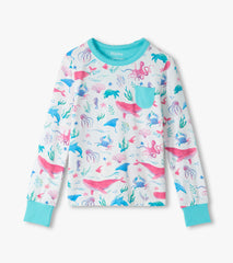 Girls Painted Sealife Bamboo Pajama Set | Hatley Girls