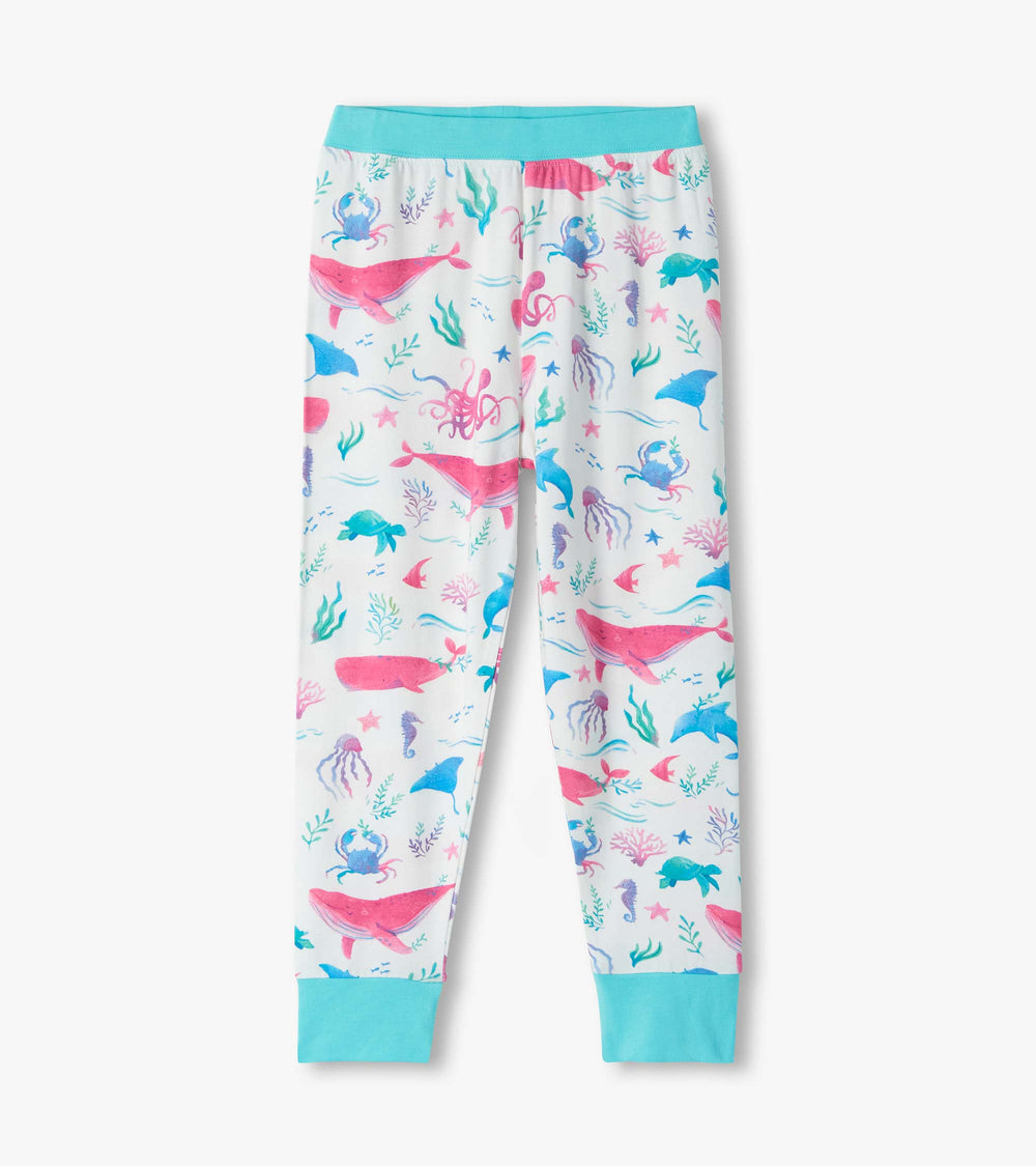 Girls Painted Sealife Bamboo Pajama Set | Hatley Girls