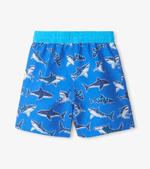 Boys Patterned Sharks Swim Trunks | Hatley Outlet Boys
