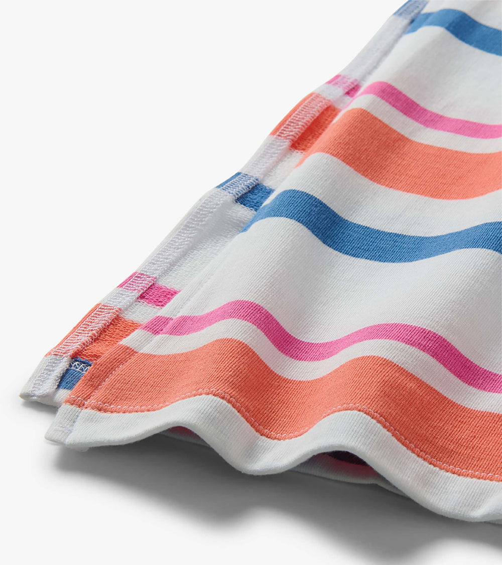 Pleated Sleeve Midi Dress - Offset Stripes | Hatley US Women