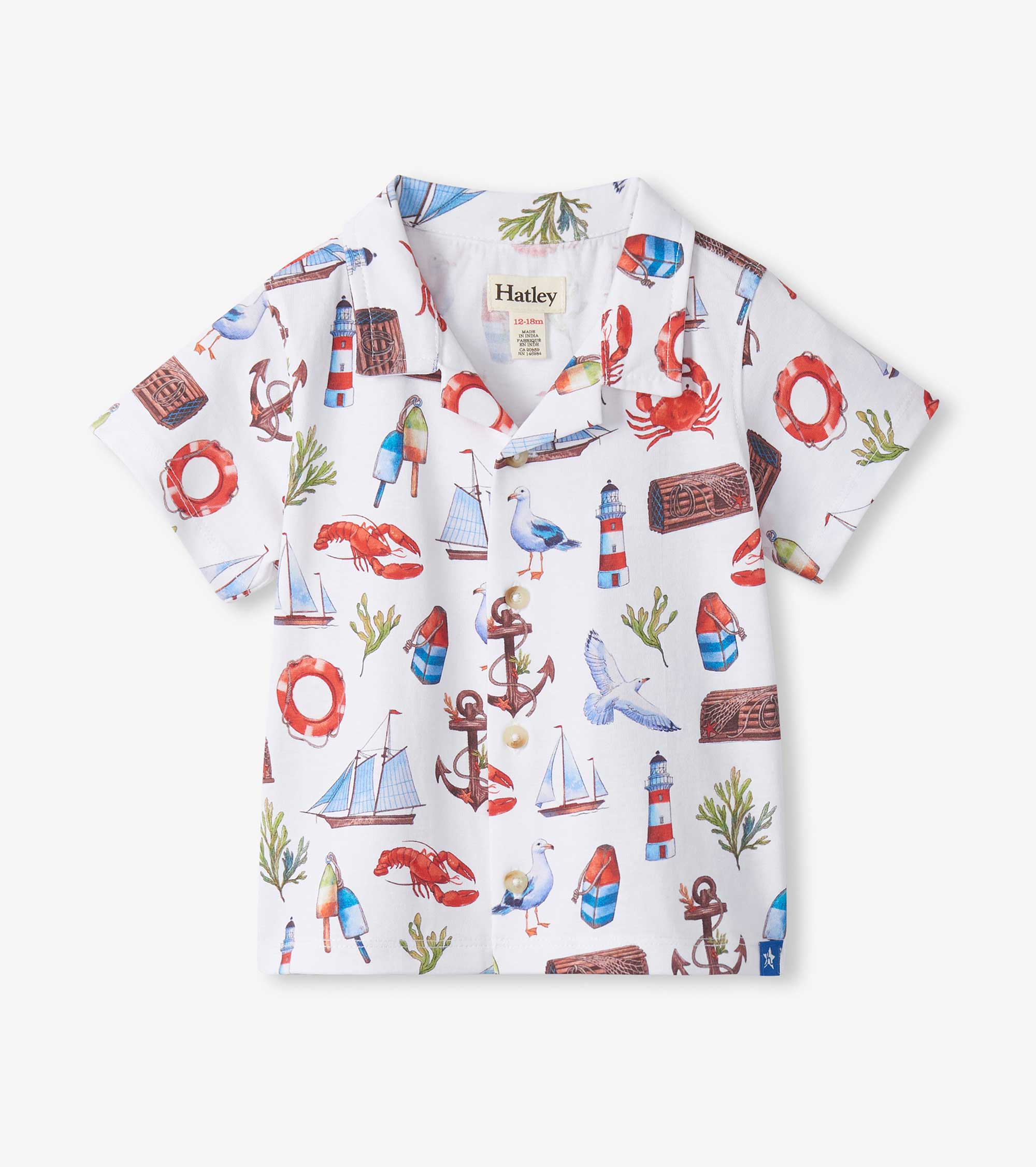 Baby & Toddler Boys Painted Seascape Jersey Button Down | Hatley Baby & Toddler