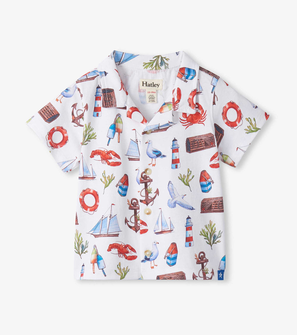 Baby & Toddler Boys Painted Seascape Jersey Button Down | Hatley Baby & Toddler