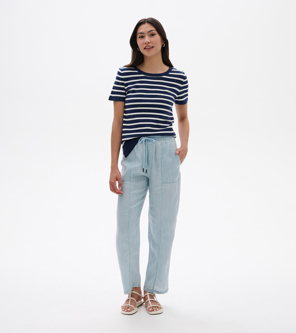 Simone Knit Tee - Navy & White Stripes | Hatley Onsale Women
