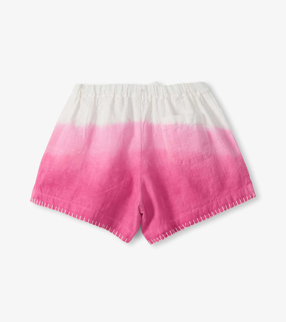 Girls Raspberry Dip Dye Woven Easy Shorts | Hatley For Girls