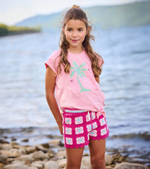 Girls Raspberry Rose Crochet Shorts | Hatley Sale Girls