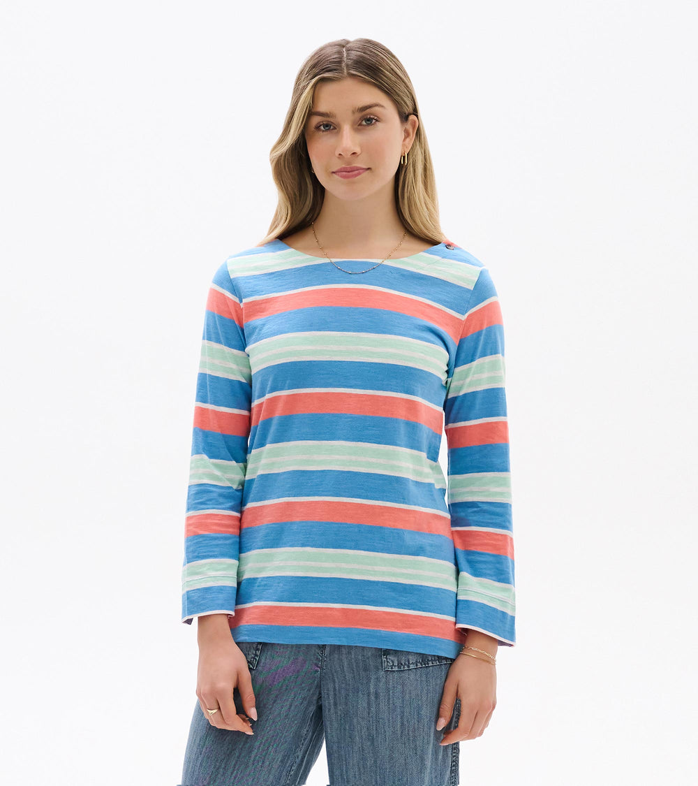 Button Breton - Azure Stripes | Hatley For Women