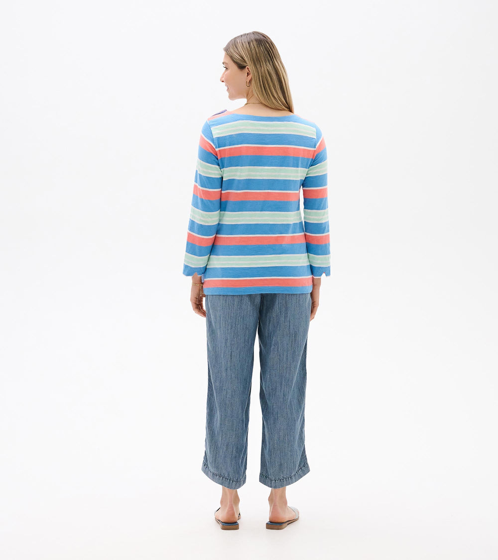 Button Breton - Azure Stripes | Hatley For Women