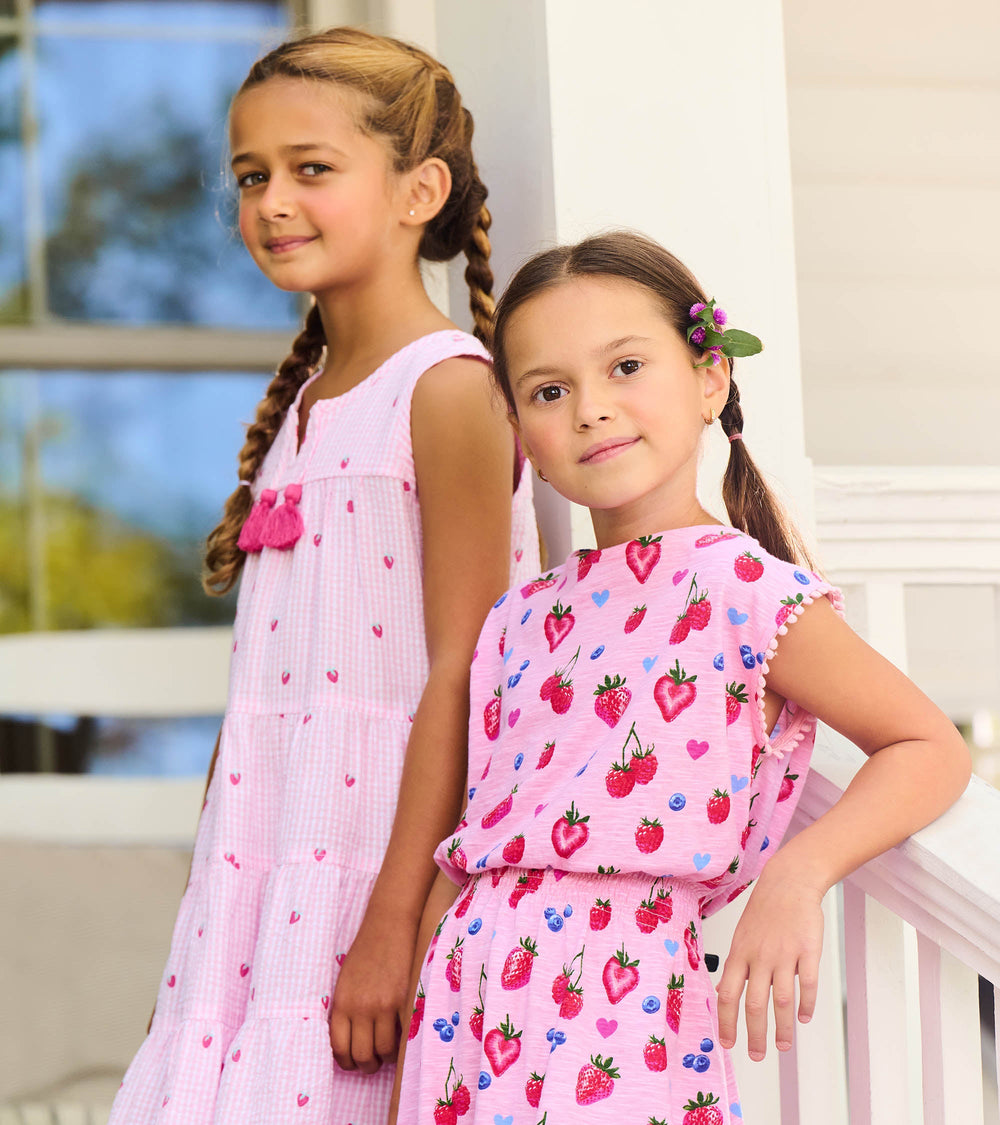 Girls Summer Berries Smocked Waist Dress | Hatley Onsale Girls