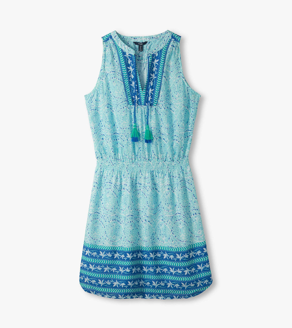 Chloe Dress - Beach Glass Ikat | Hatley For Women