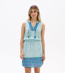 Chloe Dress - Beach Glass Ikat | Hatley For Women