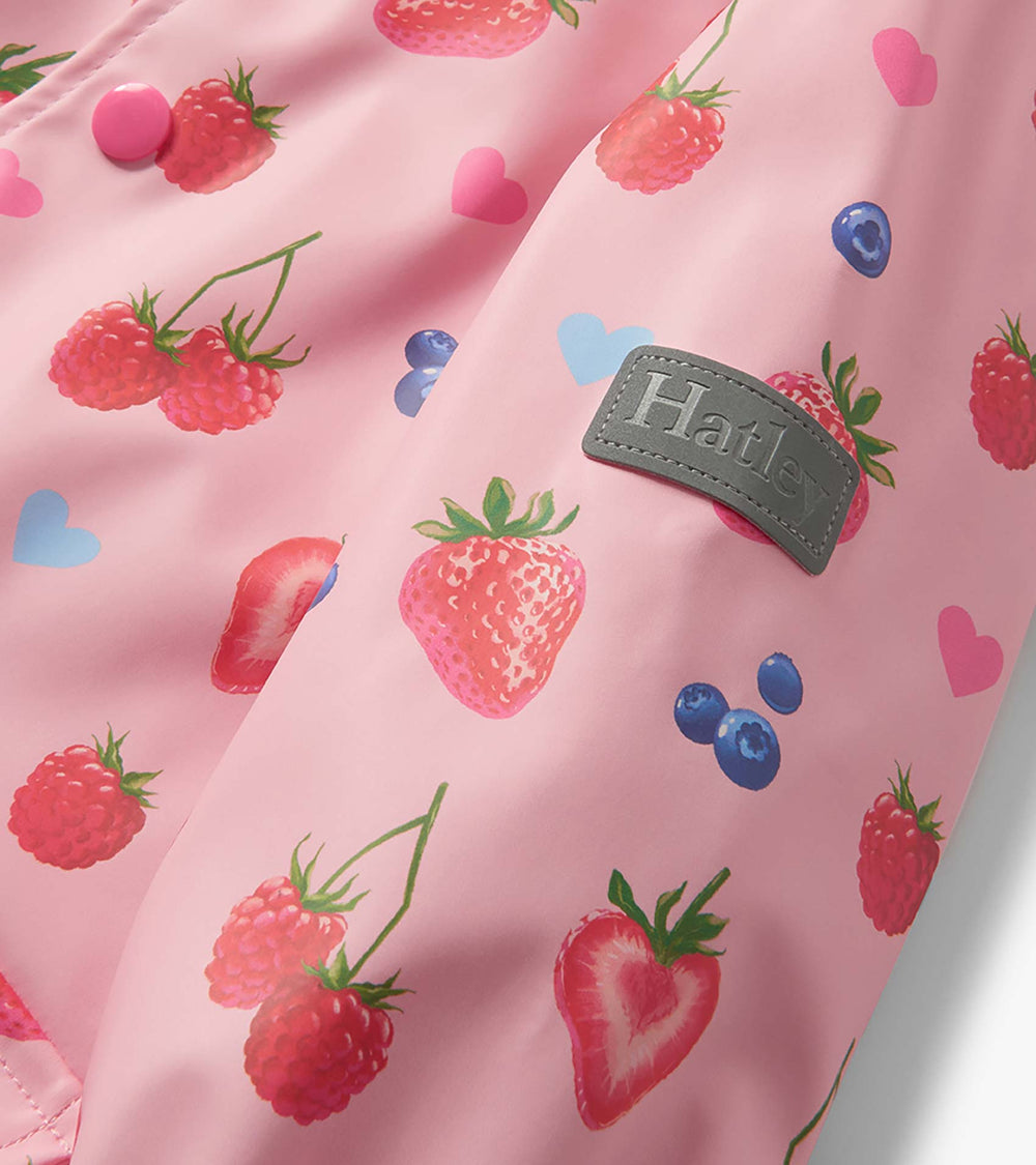 Baby & Toddler Girls Summer Berries Button-Up Rain Jacket | Hatley Outlet Baby & Toddler