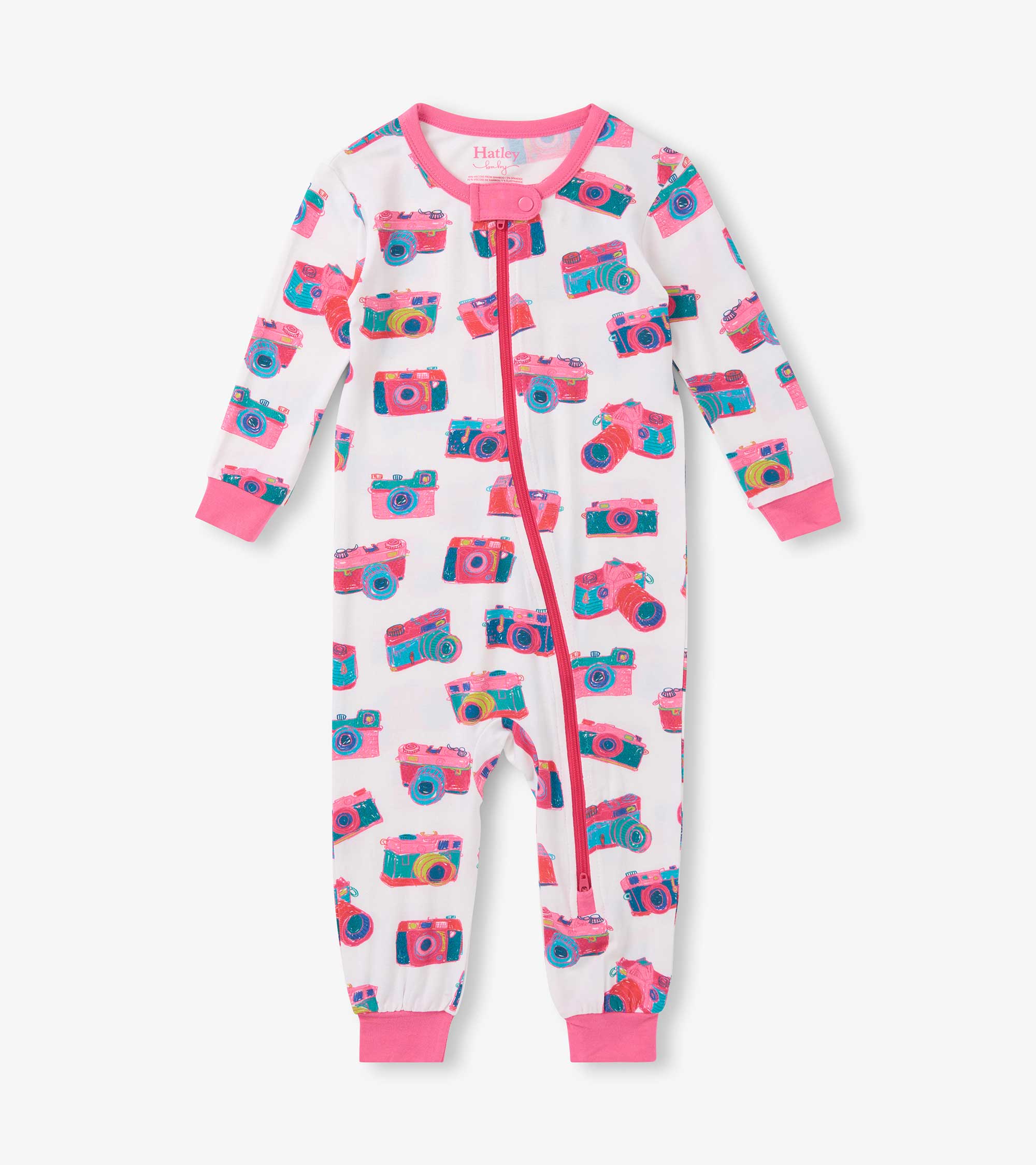 Baby Girls Sketchy Cameras Bamboo Sleeper | Hatley