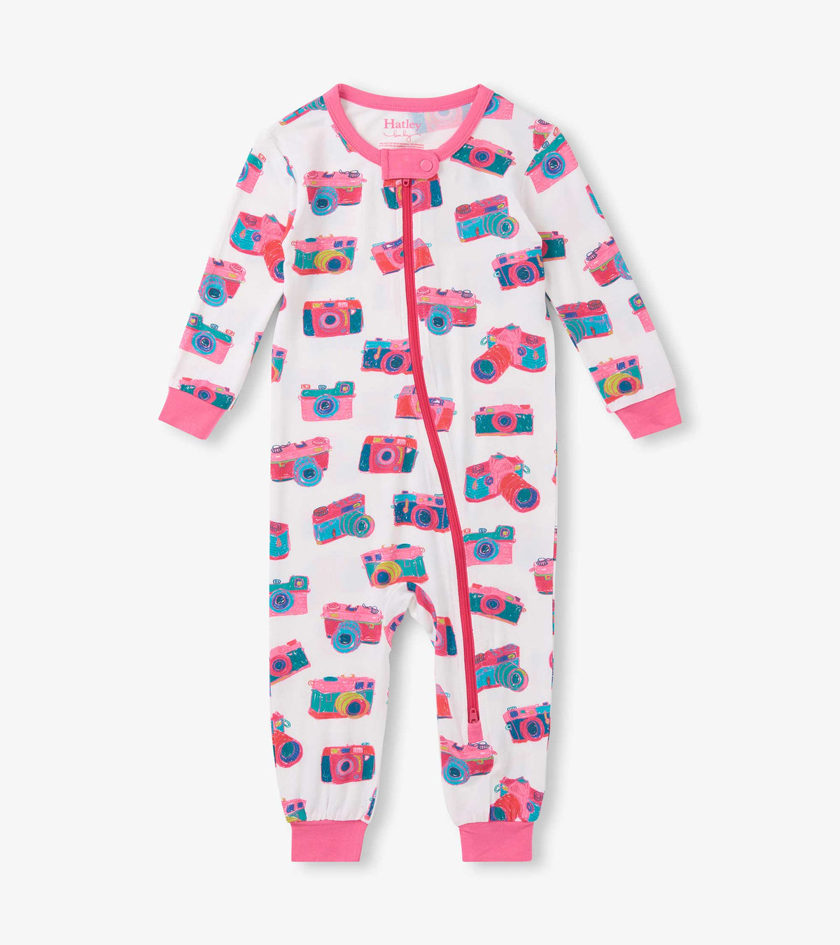Baby Girls Sketchy Cameras Bamboo Sleeper | Hatley