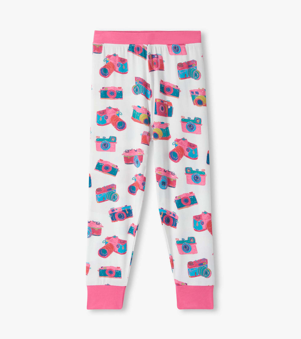 Girls Sketchy Cameras Bamboo Pajama Set | Hatley Girls