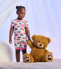 Girls Sketchy Cameras Bamboo Short Pajama Set | Hatley Outlet Girls