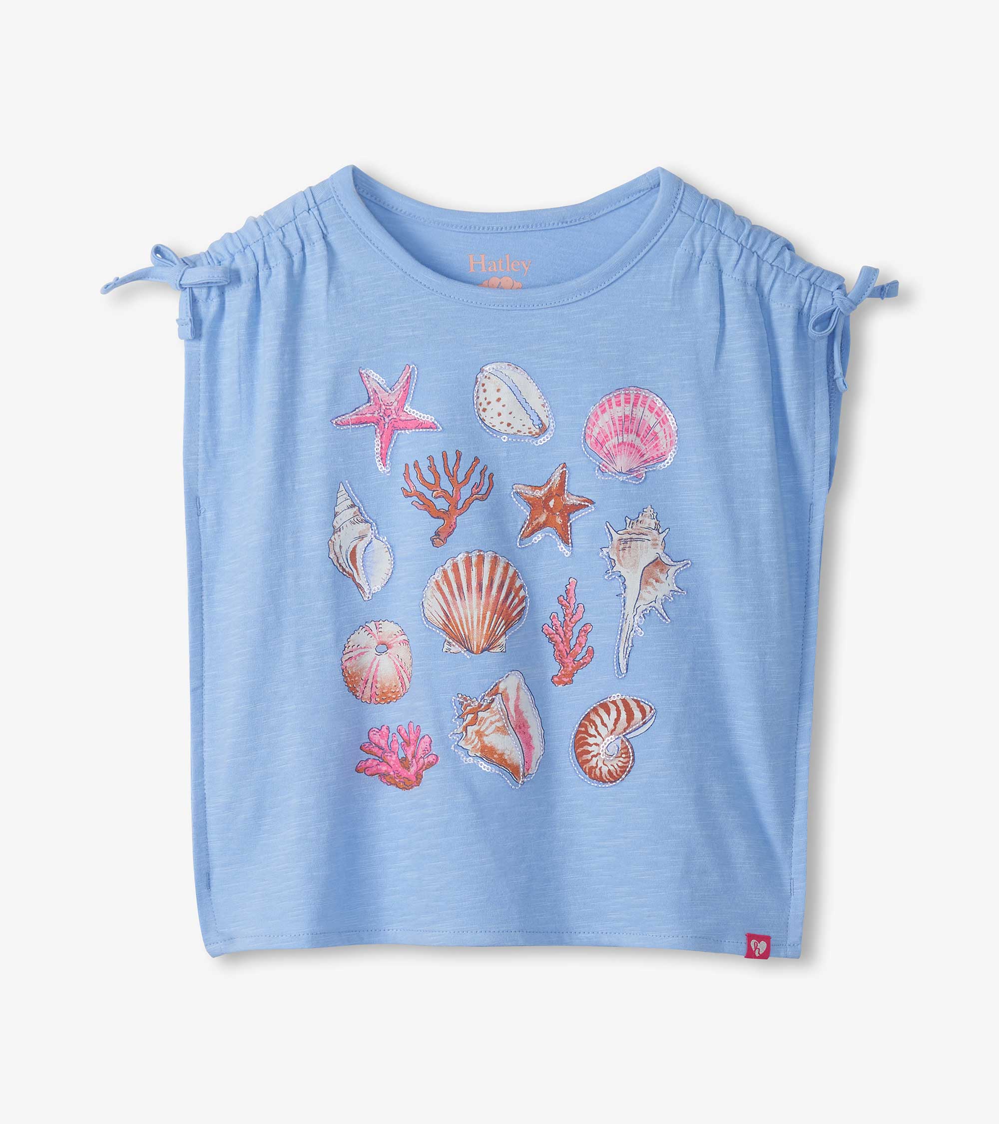 Girls Sea Shell Cinched Shoulder Top | Hatley US Girls