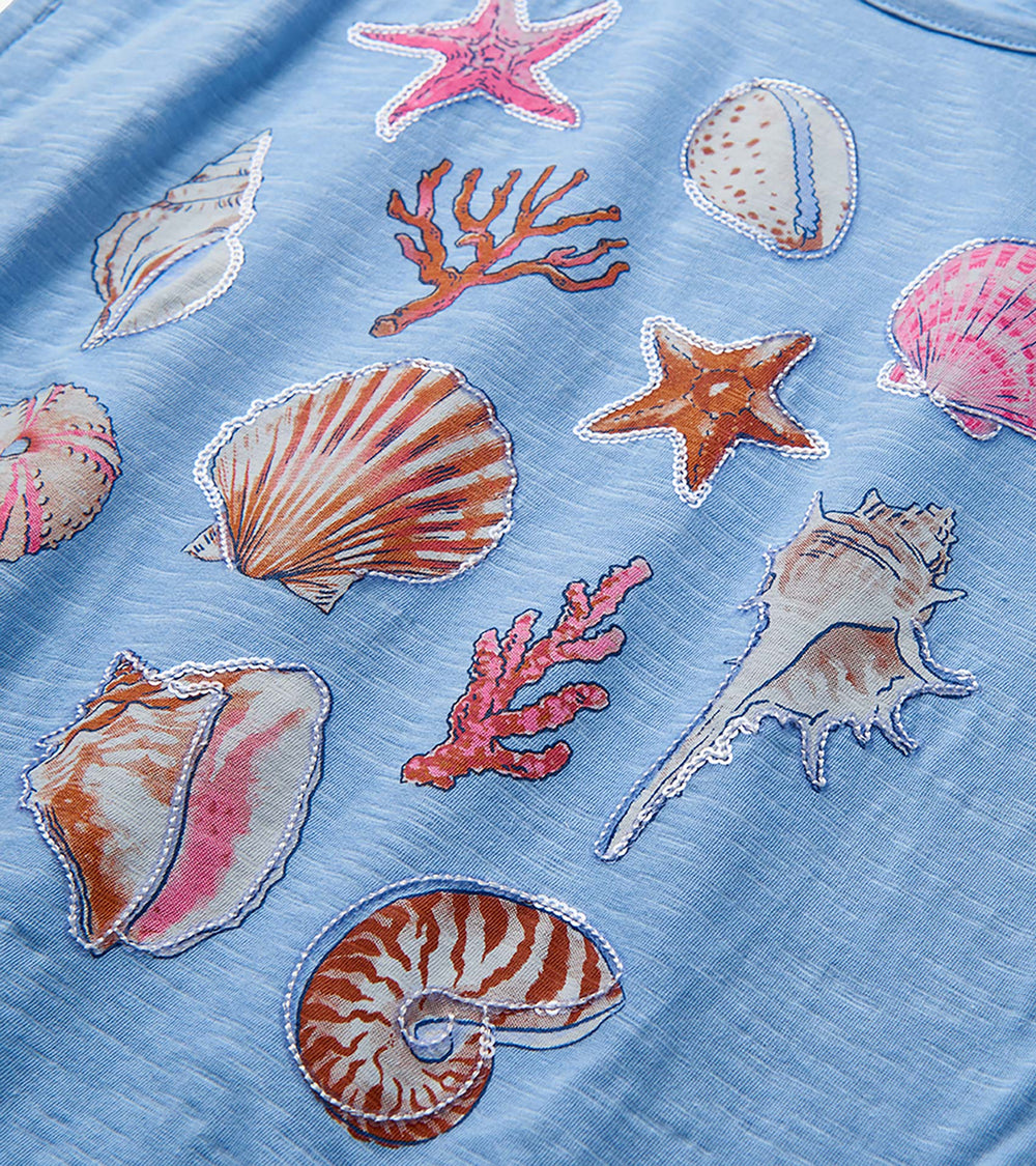 Girls Sea Shell Cinched Shoulder Top | Hatley US Girls