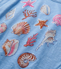 Girls Sea Shell Cinched Shoulder Top | Hatley US Girls
