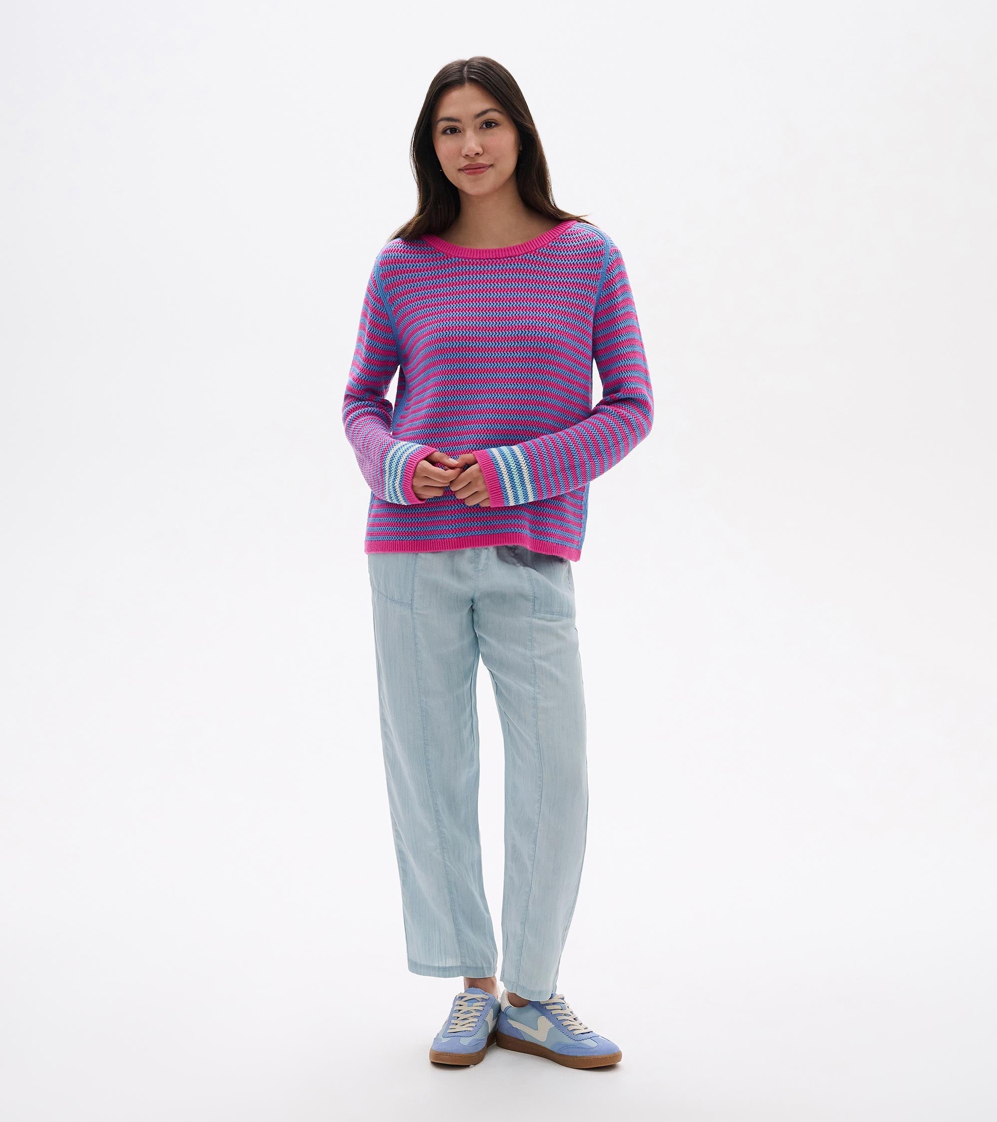 Pointelle Stripe Sweater - South East Summer | Hatley