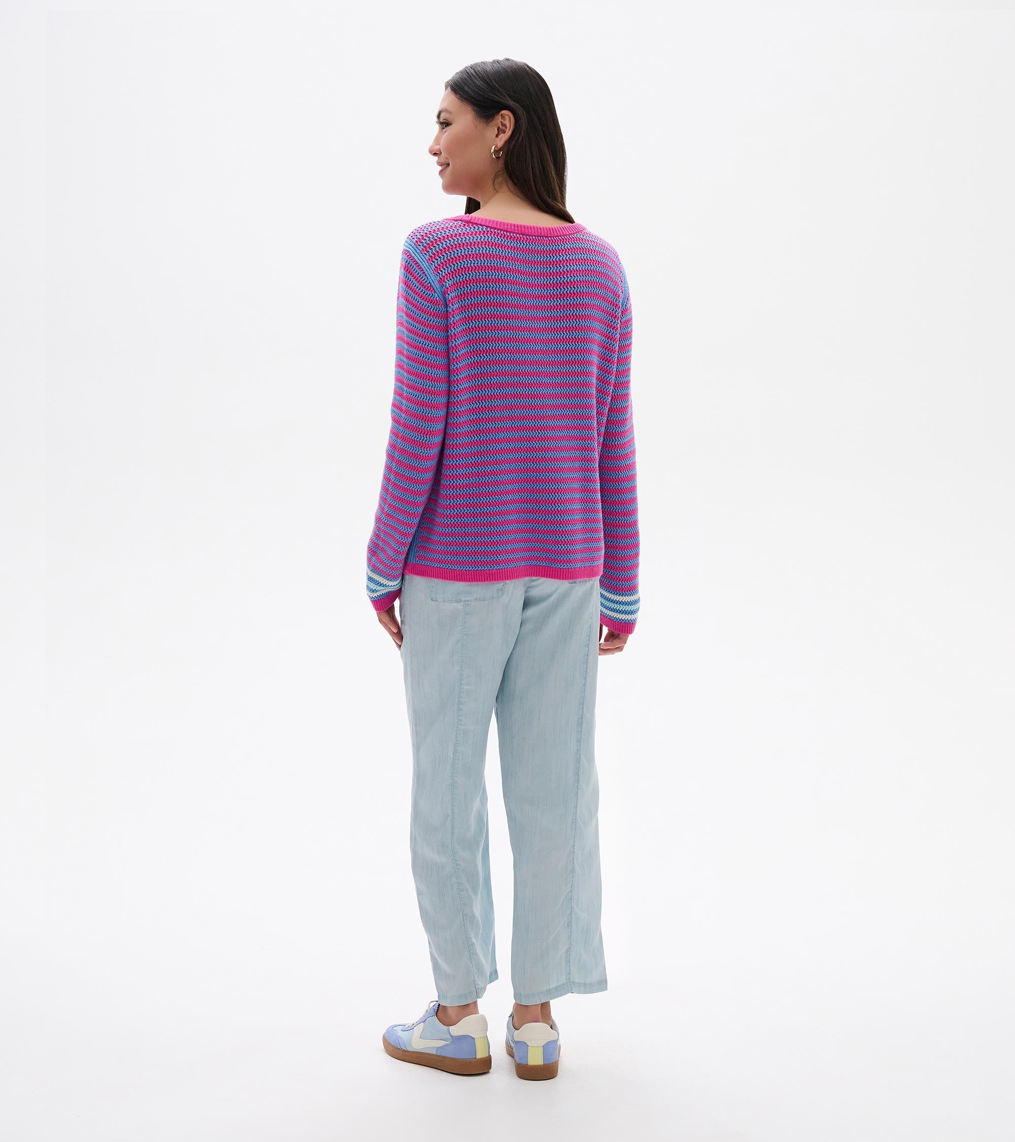 Pointelle Stripe Sweater - South East Summer | Hatley