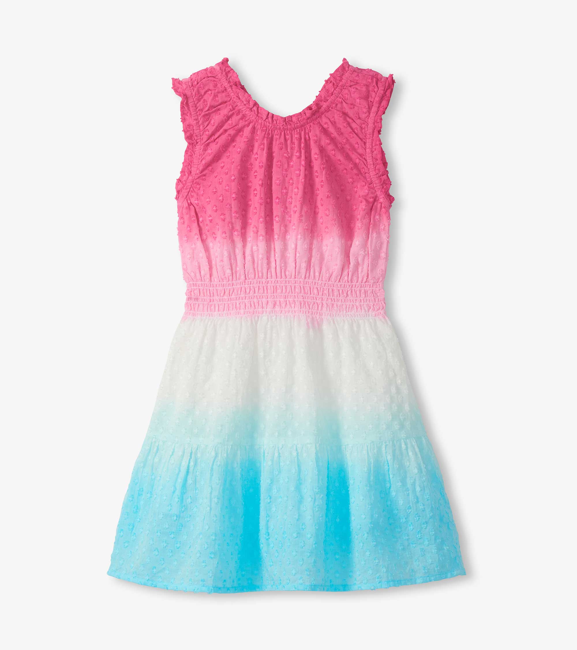 Girls Summer Garden Dip Dye Gathered Dress | Hatley