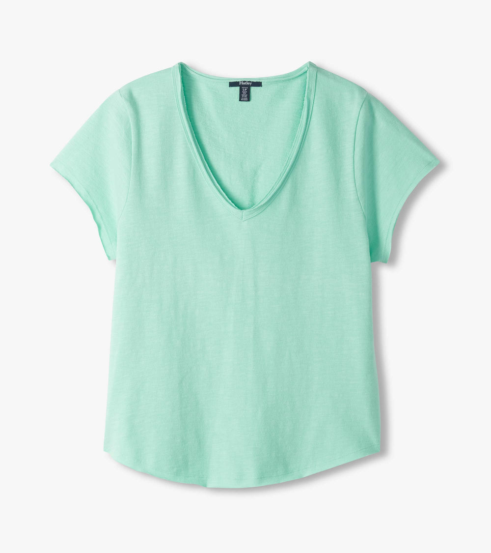 Sadie V-Neck Tee - Sea Glass | Hatley Outlet Women