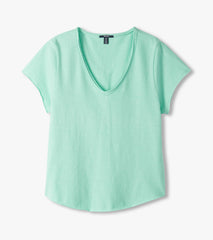 Sadie V-Neck Tee - Sea Glass | Hatley Outlet Women
