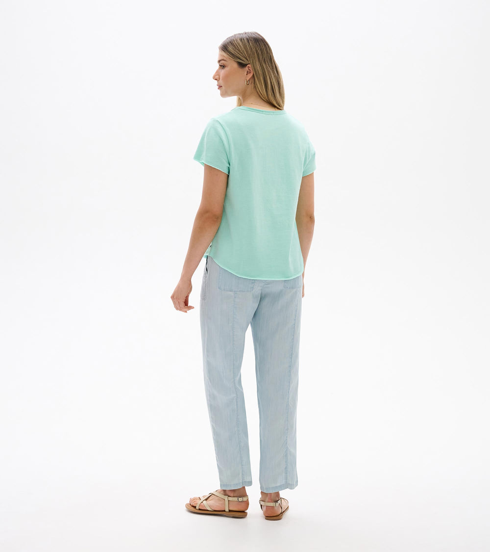 Sadie V-Neck Tee - Sea Glass | Hatley Outlet Women