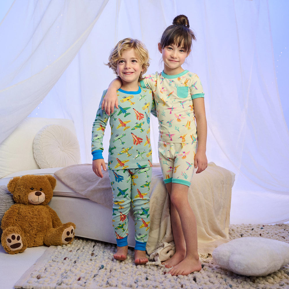 Girls Springtime Hummingbirds Bamboo Short Pajama Set | Hatley For Girls