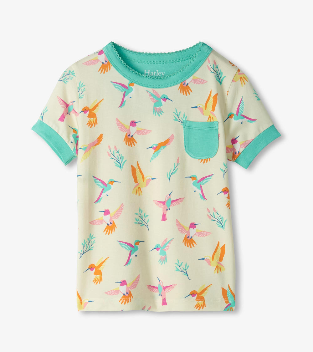 Girls Springtime Hummingbirds Bamboo Short Pajama Set | Hatley For Girls