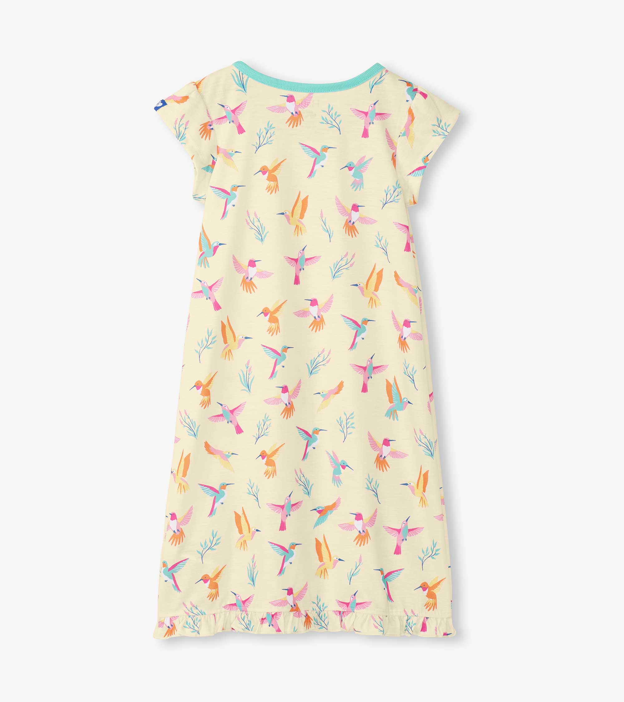 Girls Springtime Hummingbirds Ruffle Hem Nightdress | Hatley Outlet Girls