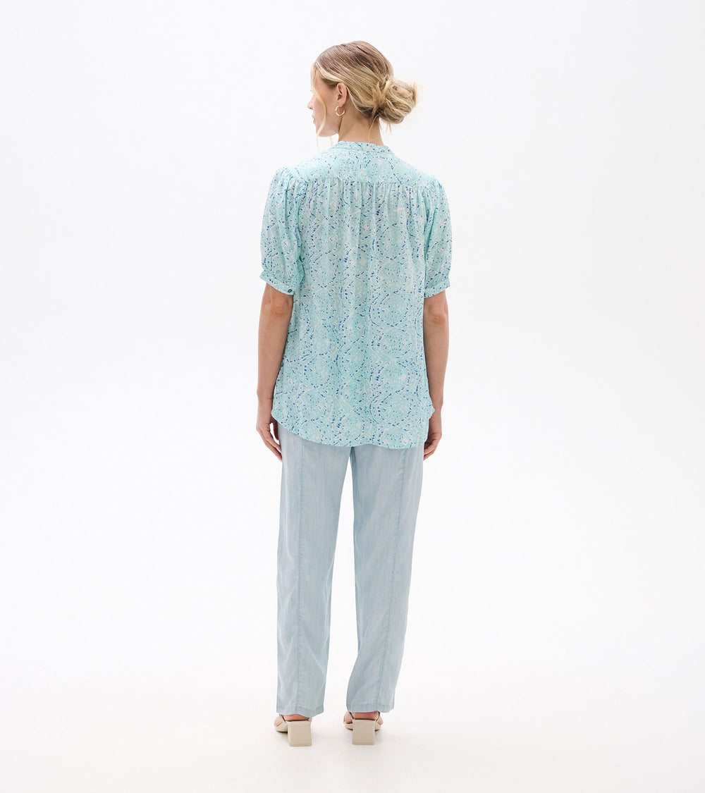 Ivy Blouse - Beach Glass Ikat | Hatley US Women