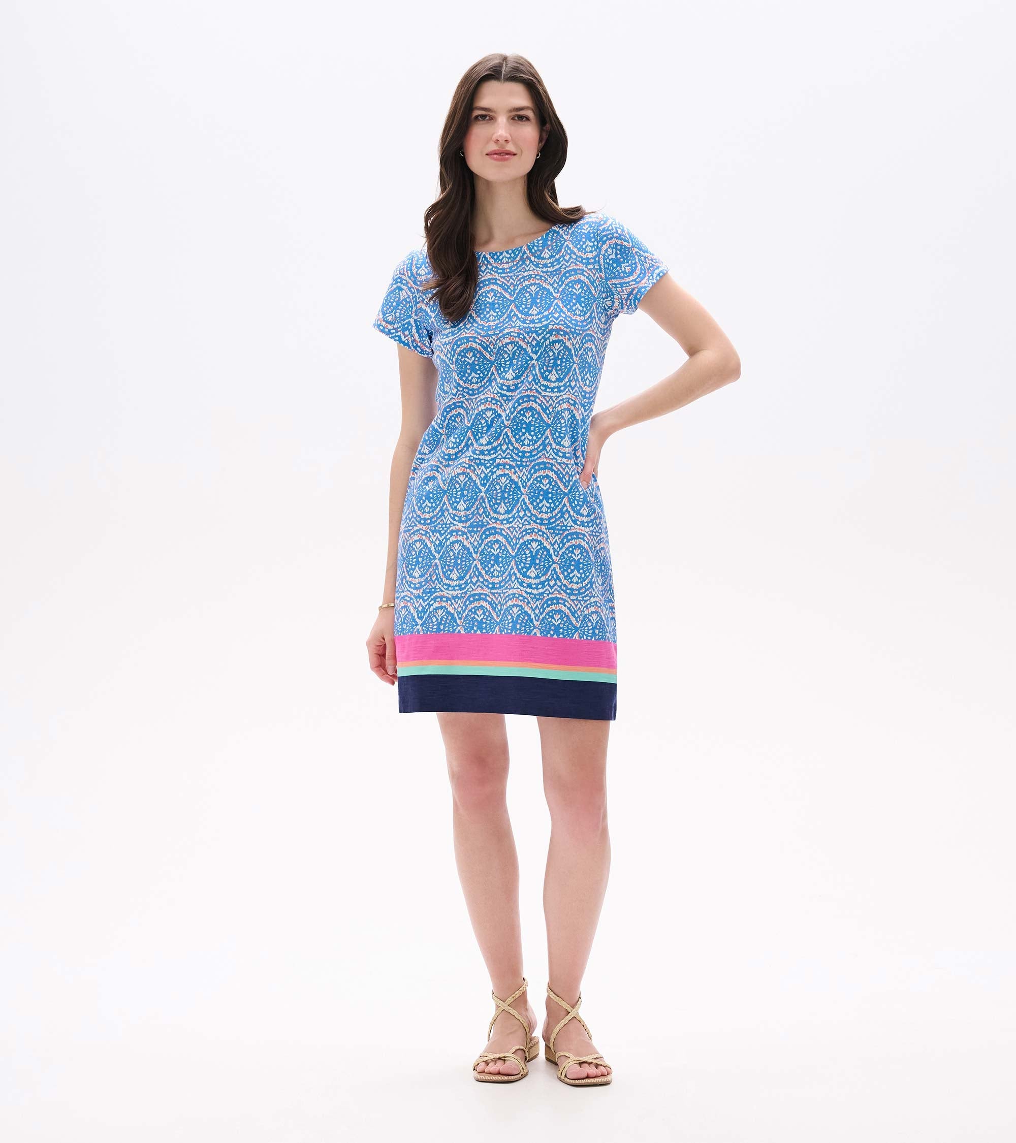 Zip-Back Tee Dress - Soft Ikat | Hatley Onsale Women