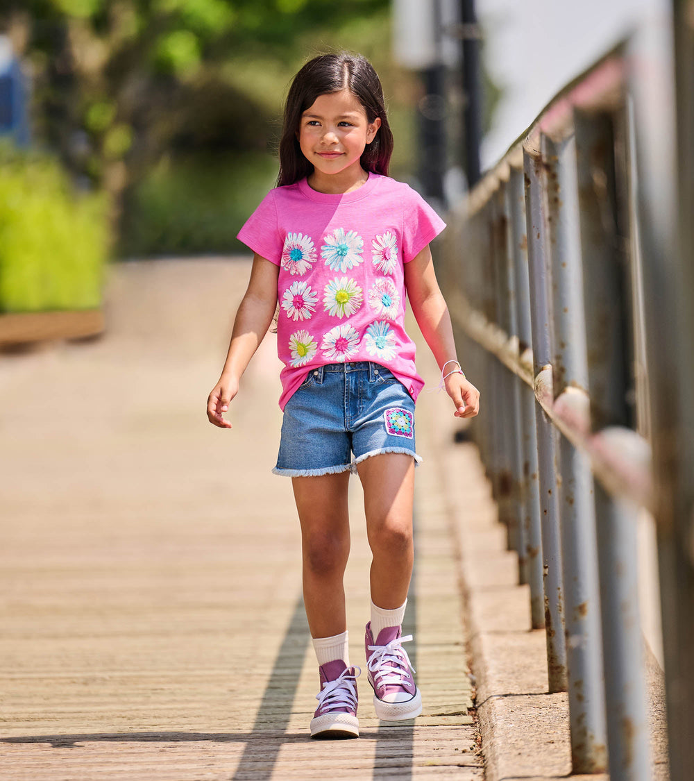 Girls Party Flowers Graphic Tee | Hatley