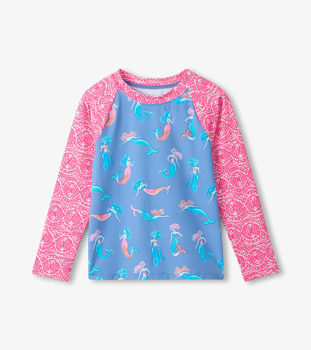 Girls Mermaids Long Sleeve Rashguard | Hatley For Girls