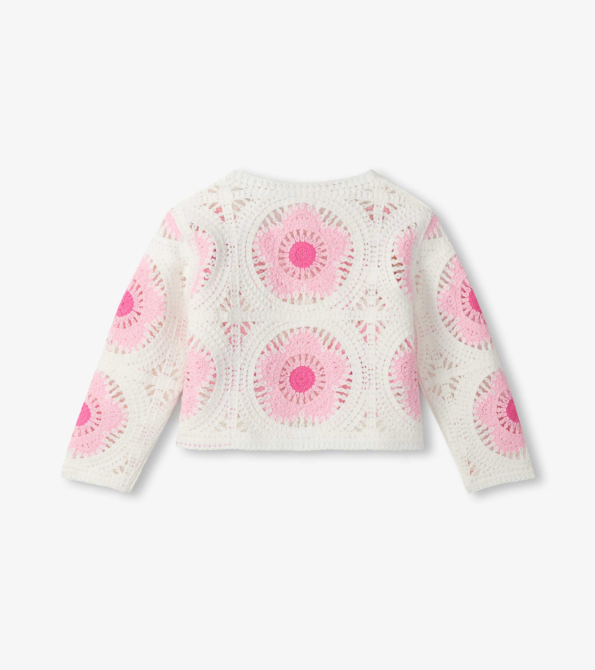 Baby & Toddler Girls Pink & Cream Flower Crochet Cardigan | Hatley Baby & Toddler