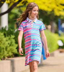 Girls Mixed Stripes Cotton Polo Dress | Hatley Onsale Girls