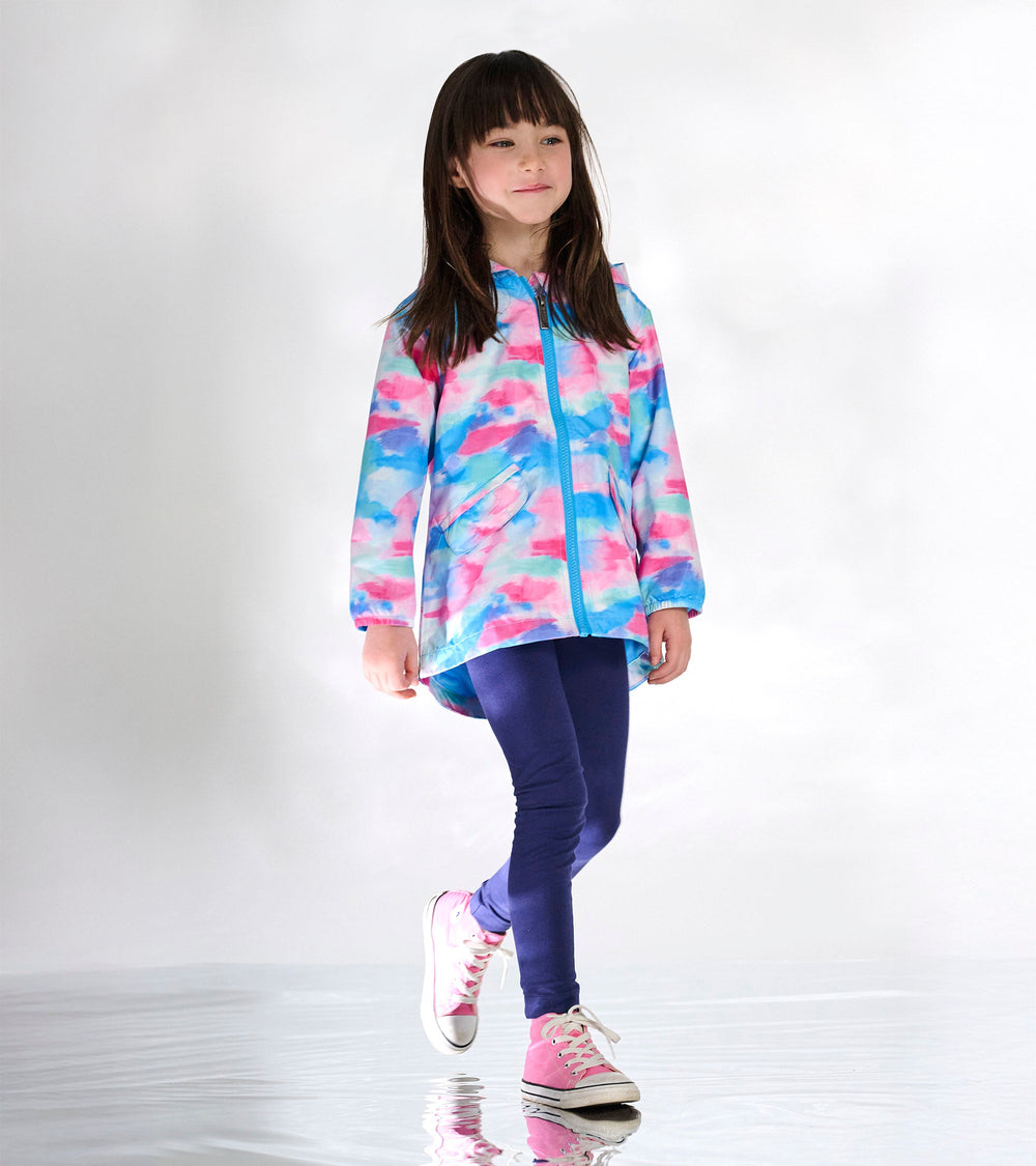 Girls Sunset Tie Dye Microfiber Rain Jacket | Hatley For Girls