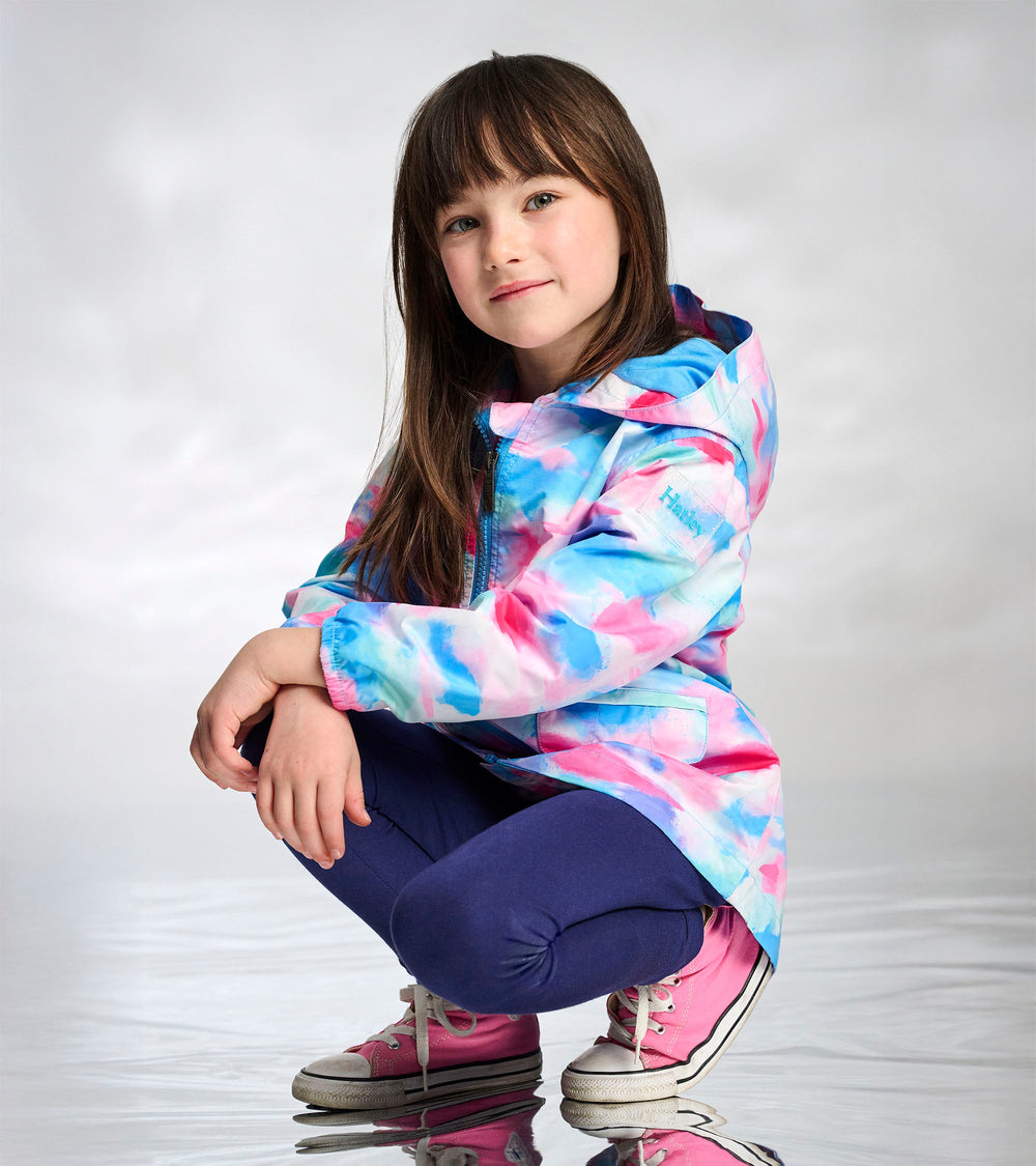Girls Sunset Tie Dye Microfiber Rain Jacket | Hatley For Girls