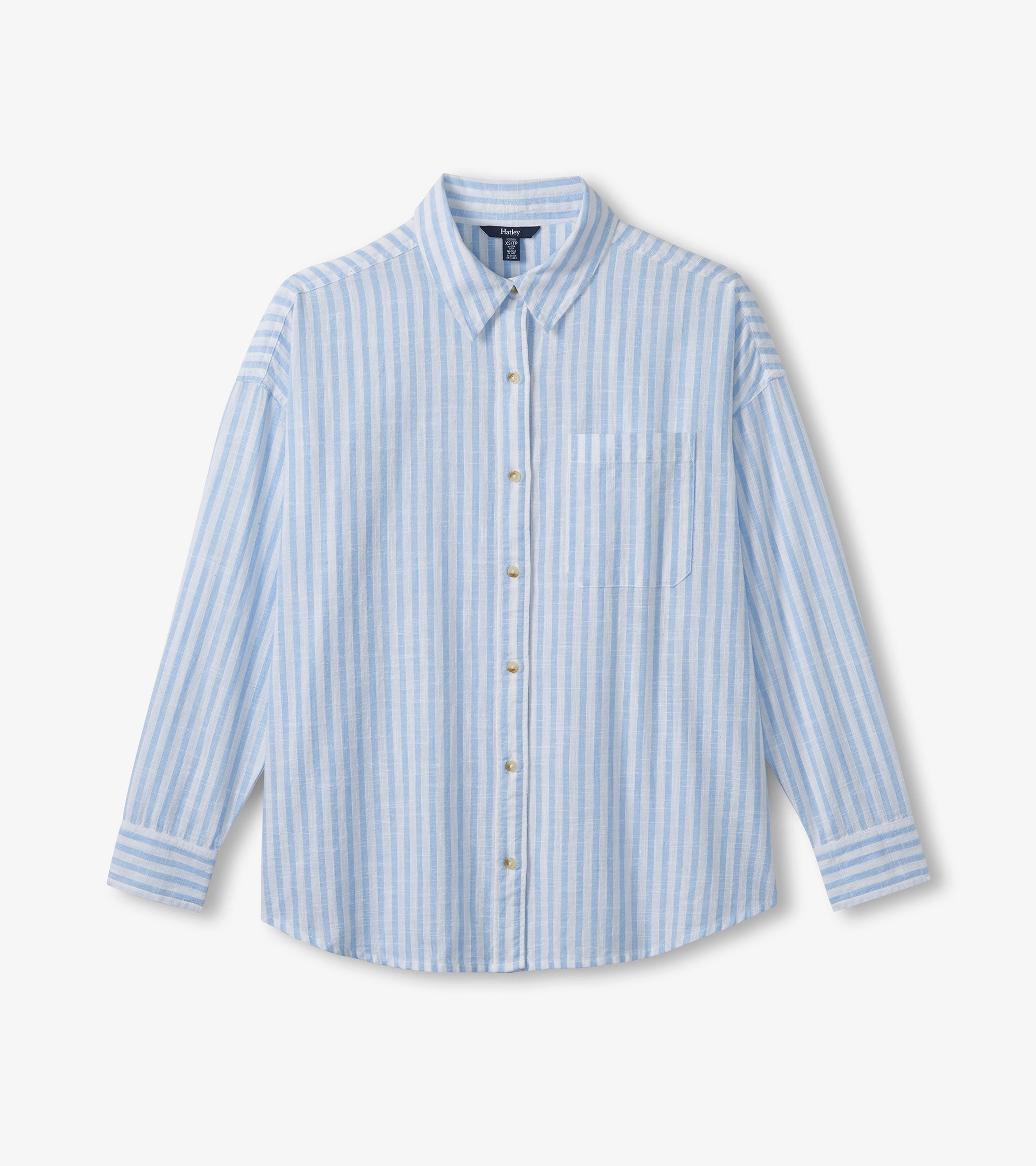 Relaxed Button Down - Cashmere Blue Stripes | Hatley Discount Women