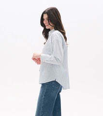 Relaxed Button Down - Cashmere Blue Stripes | Hatley Discount Women