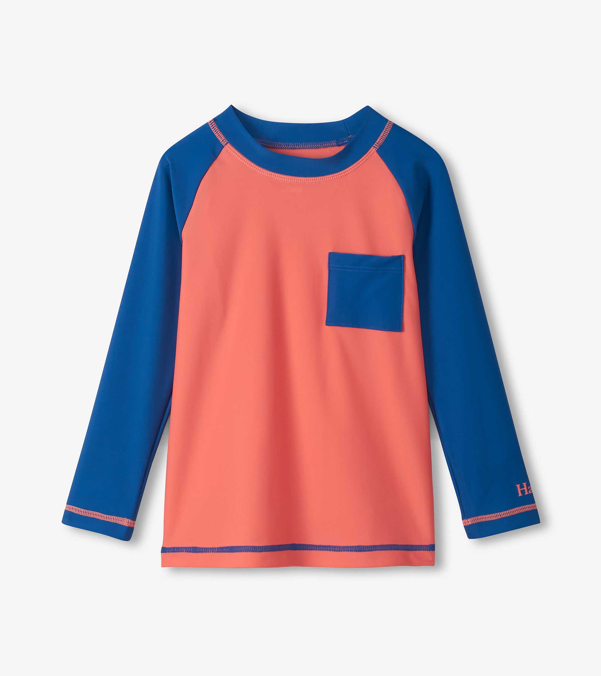 Boys Coral & Navy Long Sleeve Rashguard | Hatley Sale Boys