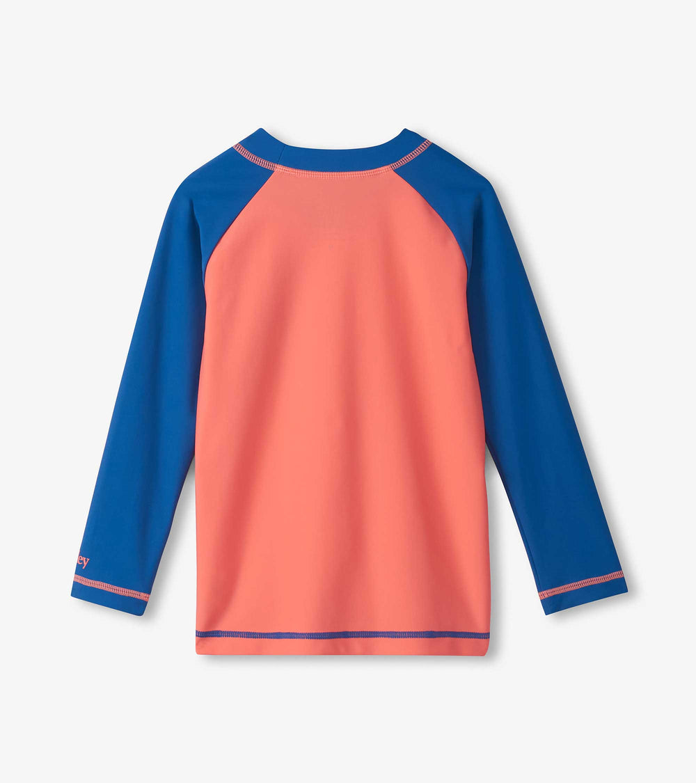 Boys Coral & Navy Long Sleeve Rashguard | Hatley Sale Boys
