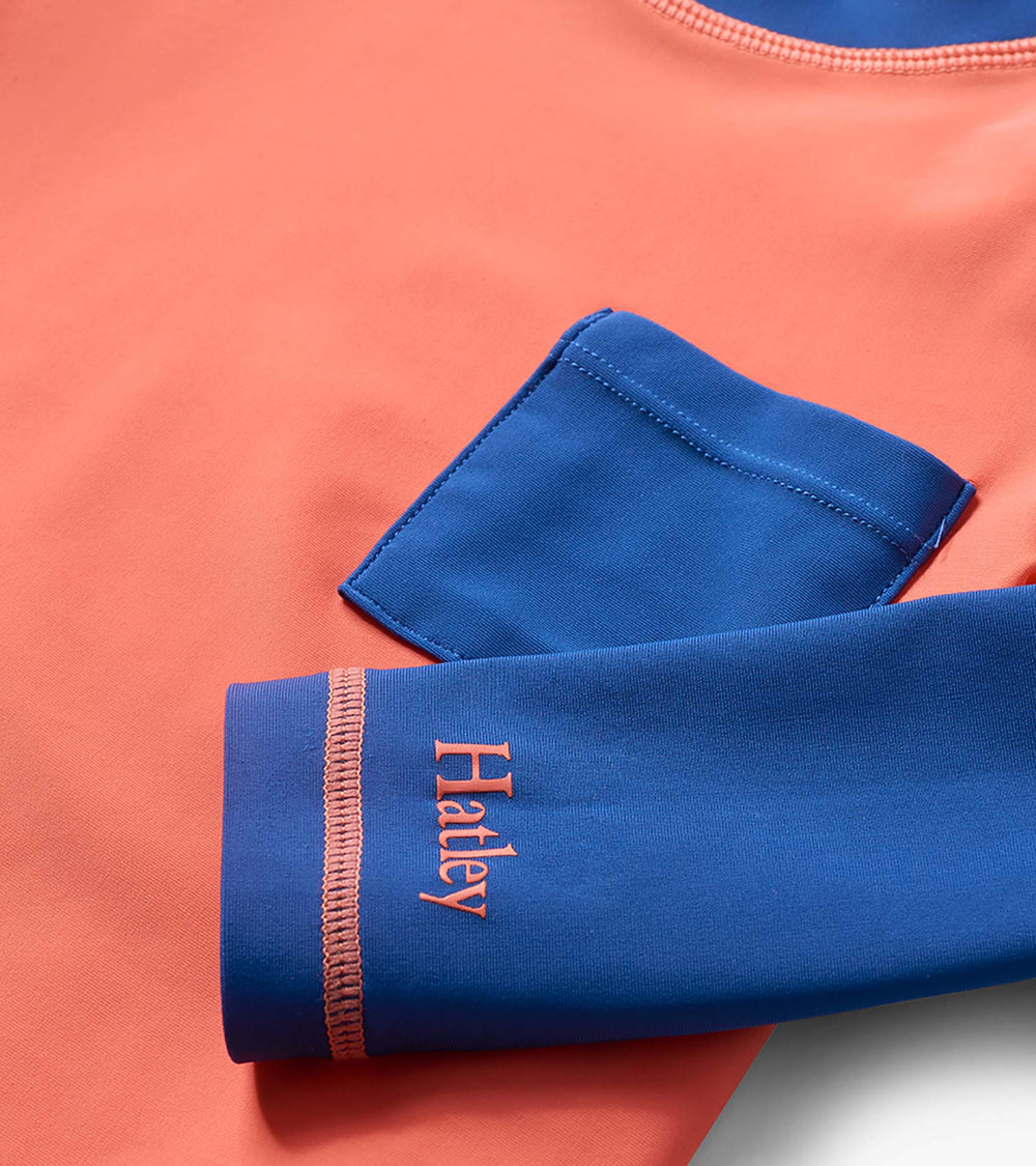 Boys Coral & Navy Long Sleeve Rashguard | Hatley Sale Boys