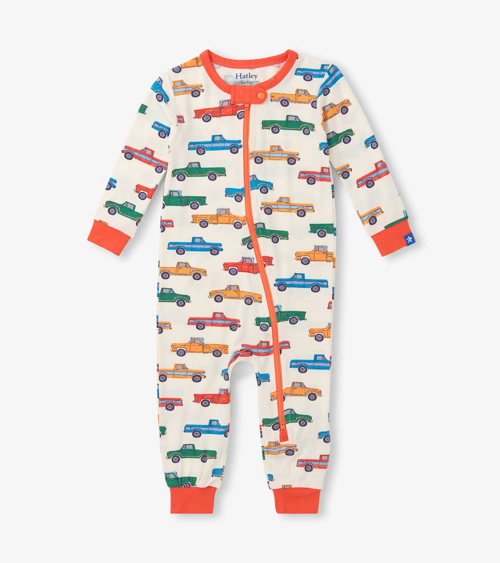 Baby Boys Trucks Bamboo Sleeper | Hatley Outlet Baby & Toddler