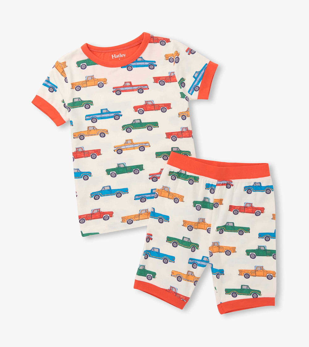 Boys Trucks Bamboo Short Pajama Set | Hatley Sale Boys